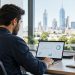 Melbourne business owner reviewing a Google Analytics 4 dashboard on a laptop